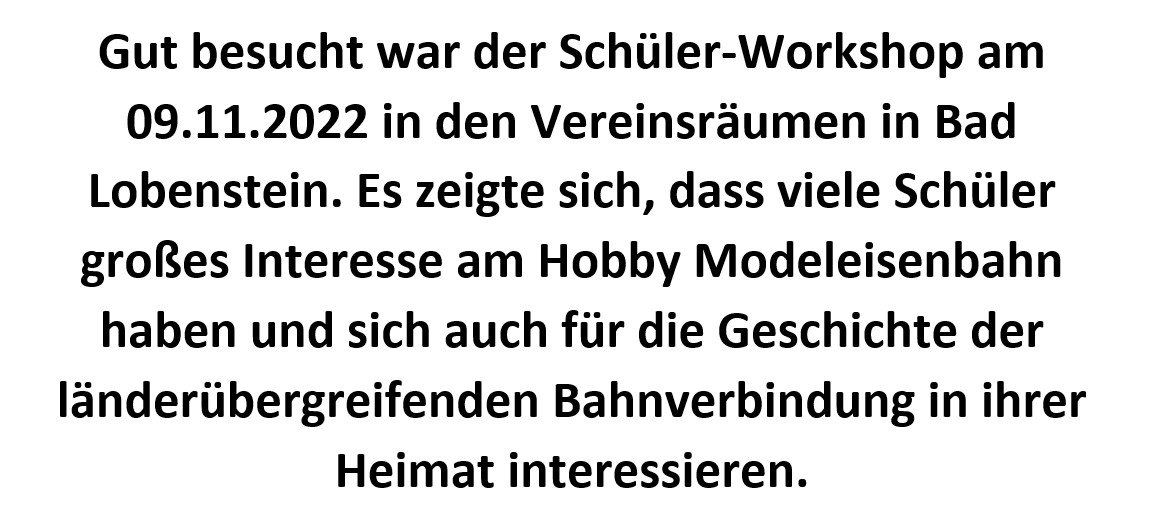 Schüler-Workshop in Bad Lobenstein