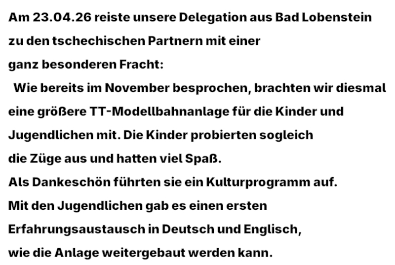 Besuch bei den tschechischen Partnern