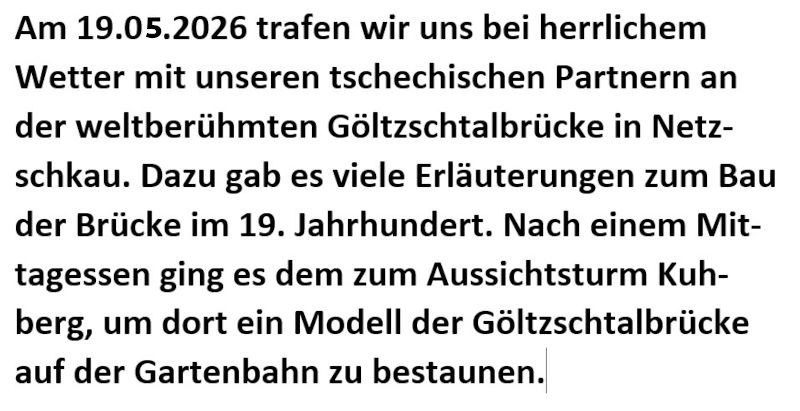 Besuch der tschechischen Partner an der Göltschtalbrücke