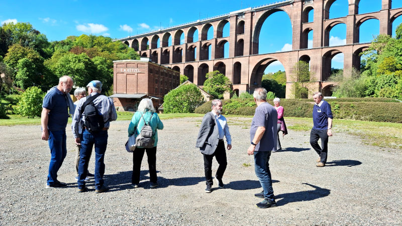 Besuch der tschechischen Partner an der Göltschtalbrücke